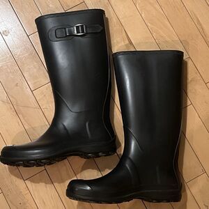 KAMIK Made in Canada Wellies Rain Boots Black Rubber Women's Size 10